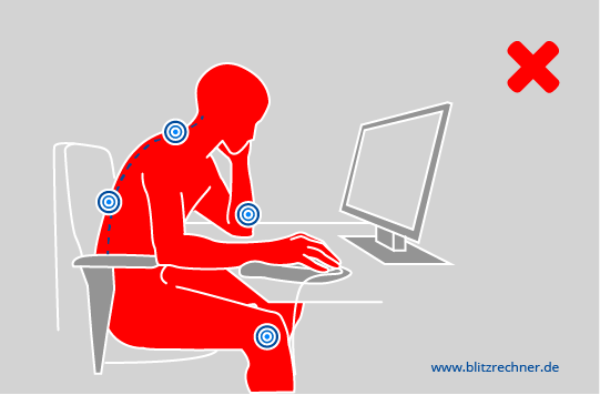 Wenn ihr bürostuhl mit armlehnen ausgestattet ist, die gut angepasst werden konnten, ergibt sich die richtige schreibtischhöhe automatisch aus der armlehnenhöhe . Ergonomisch Sitzen: Optimale HÃ¶he von Tisch/Stuhl berechnen