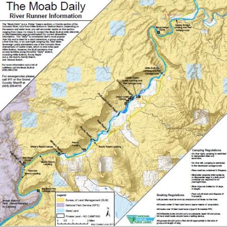 Moab Daily Map Bureau Of Land Management