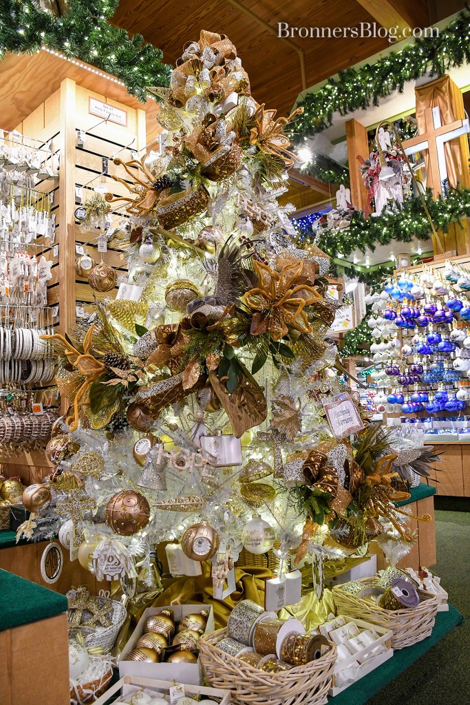 Another pro tree-decorating tip is to use a branched garland in a Christmas tree to add texture and volume.