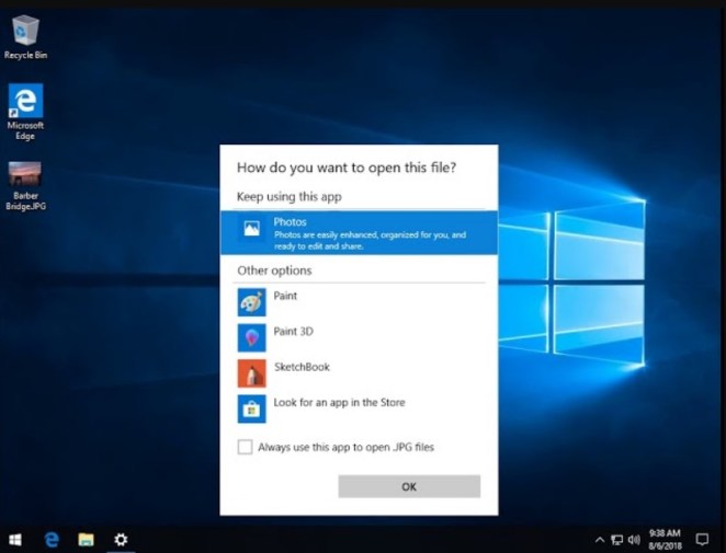 Modifying the Settings from Image Viewer to Windows Photo Viewer