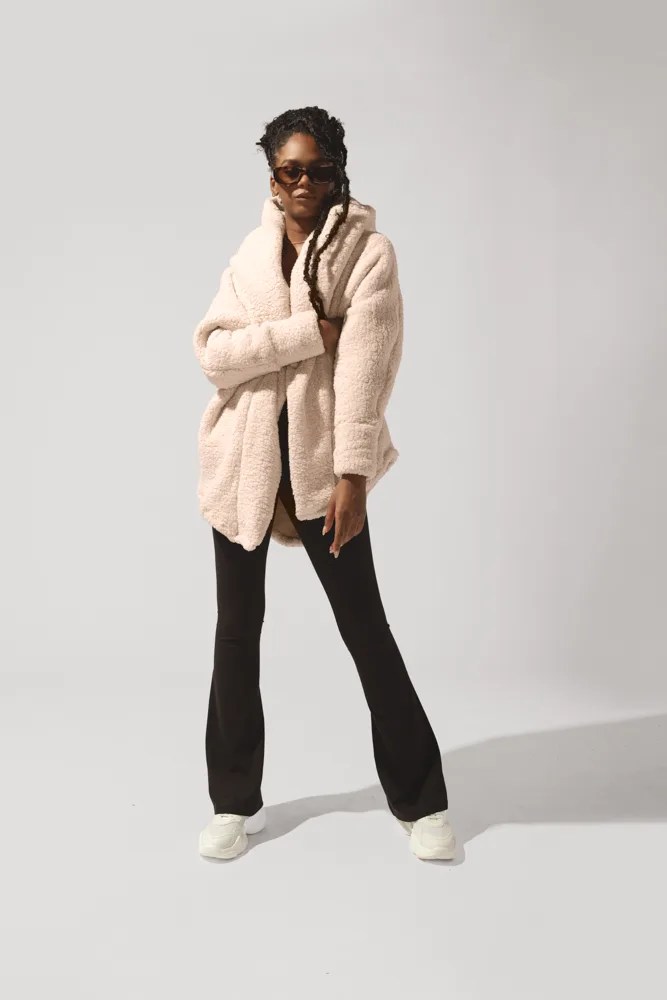 popflex cocoon coat taupe