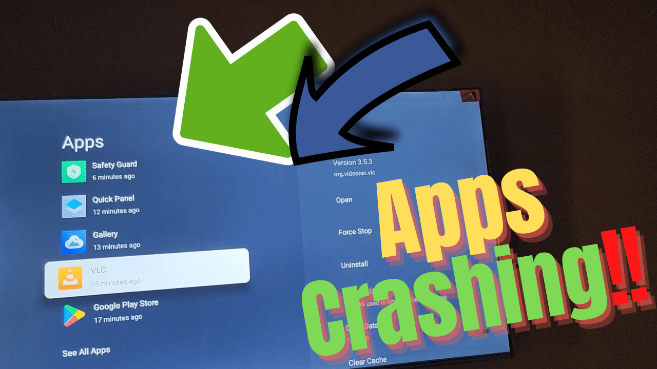 Apps crashing android tv or google tv fix