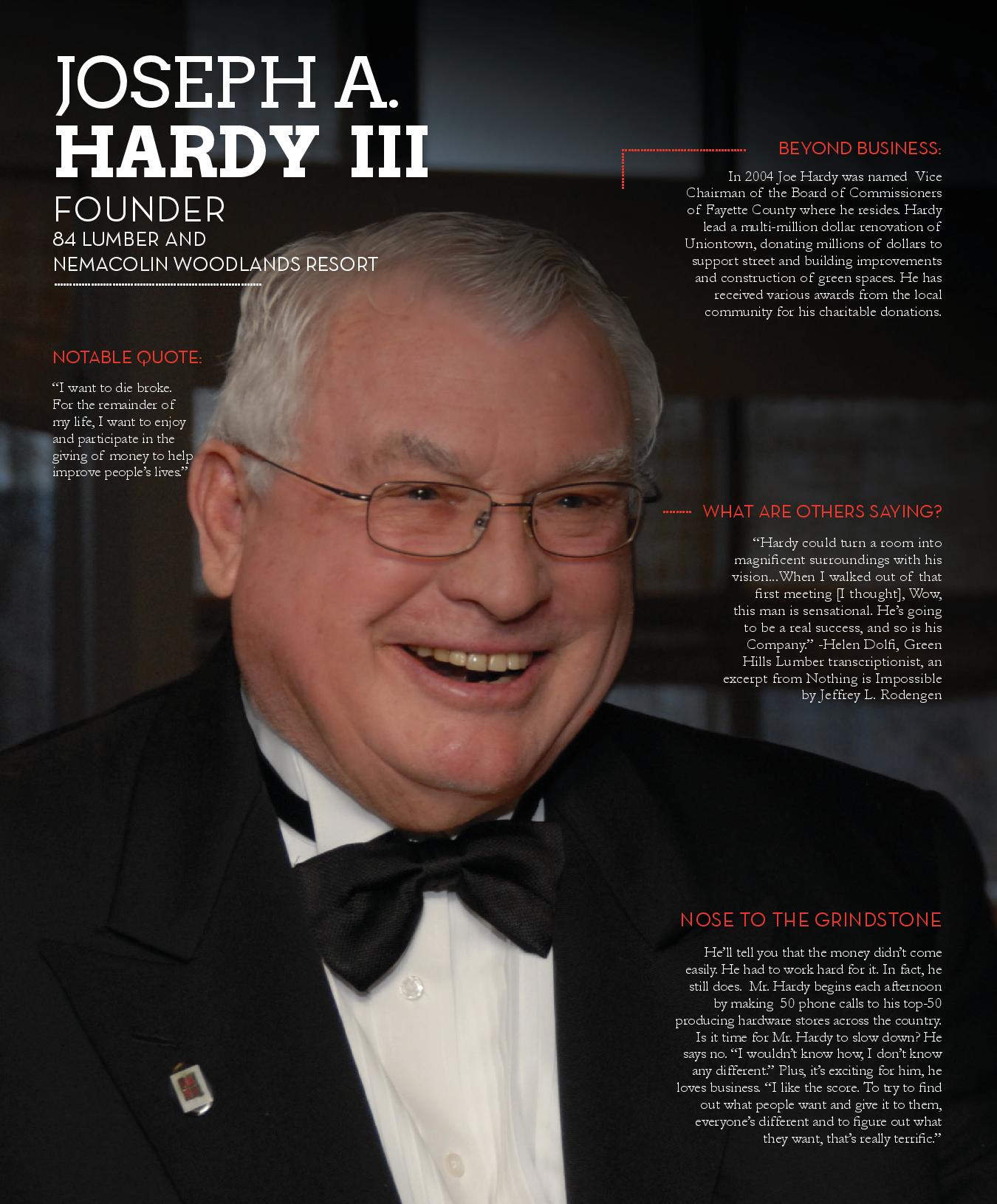 Blupela View World Spotlight Joe Hardy Founder 84 Lumber And Nemacolin Woodlands Resort