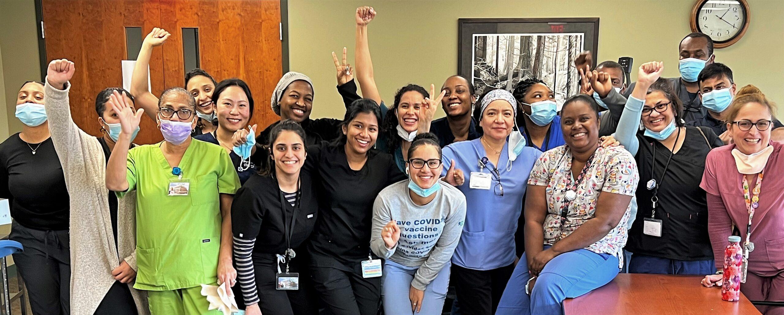 Dental team celebrates at luncheon.