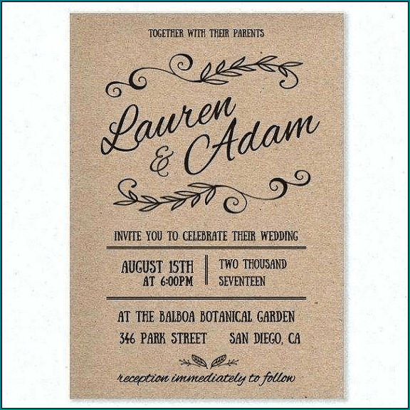 Free Printable Rustic Wedding Invitation Template Bogiolo