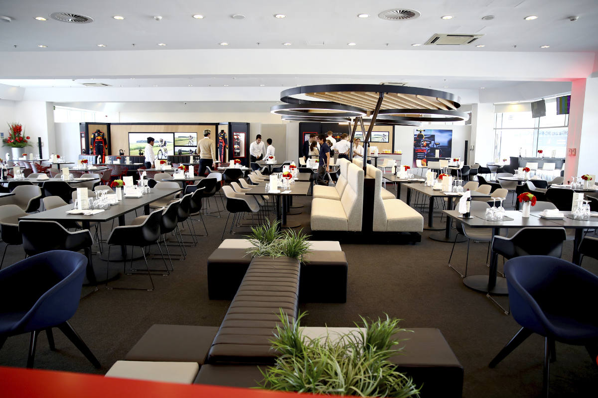Singapore F1 Paddock Club Team Hospitality Area Stock Photo