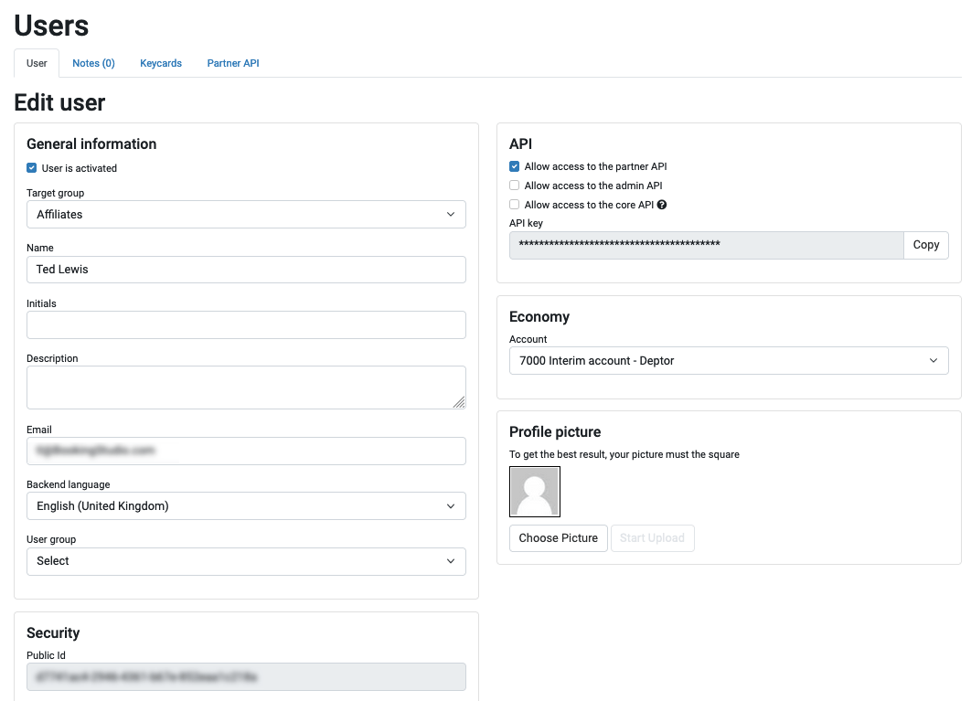Illustration of an API user in BookingStudio