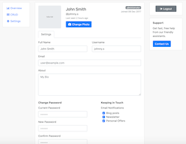 Bootstrap Snippet Bs4 Edit Profile Page