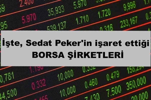Peker'in iลaret ettiฤi borsa ลirketleri suskun! Borsatek