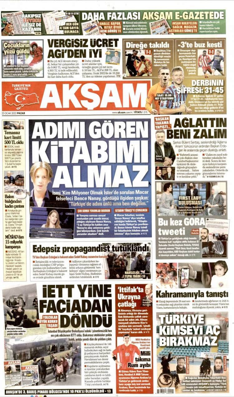 G&uuml;n&uuml;n Ulusal Gazete Manşetleri - 23 01 2022