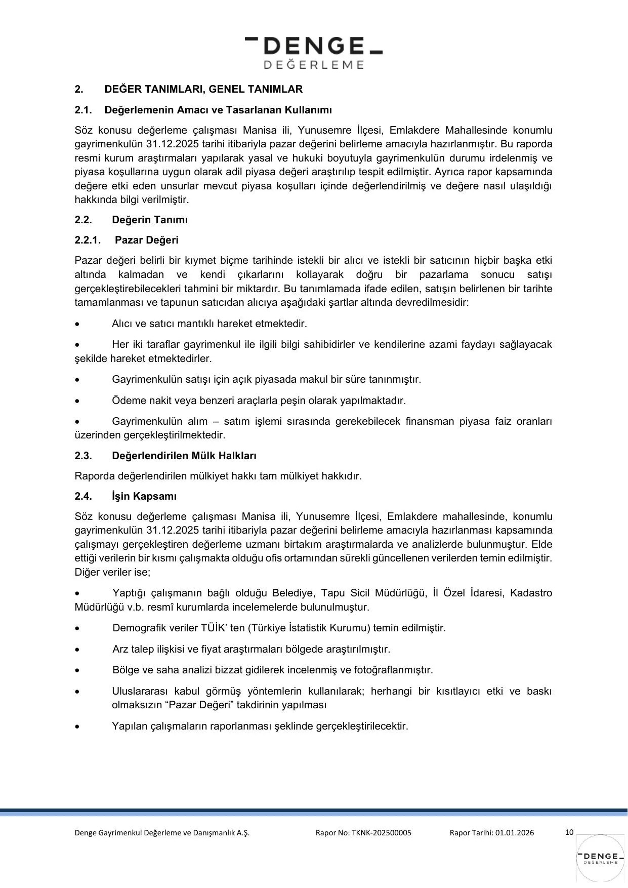EK-5d 01.01.2026 tarih ve TKNK-202500005 Gayrimenkul Deฤerleme Raporu.pdf โ sayfa 11