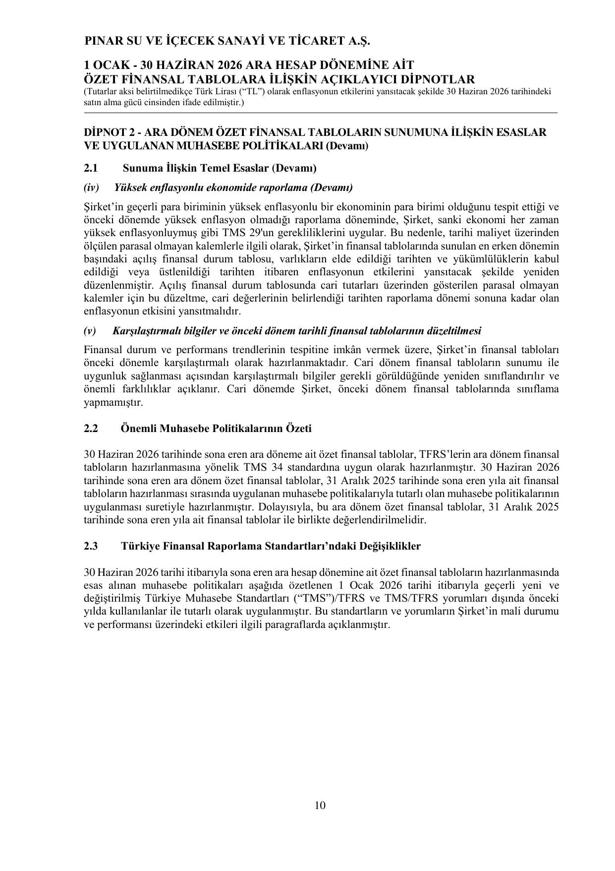 30.06.2026 Pฤฑnar Su ve ฤฐรงecek A.ล. SPK Raporu.pdf โ sayfa 14