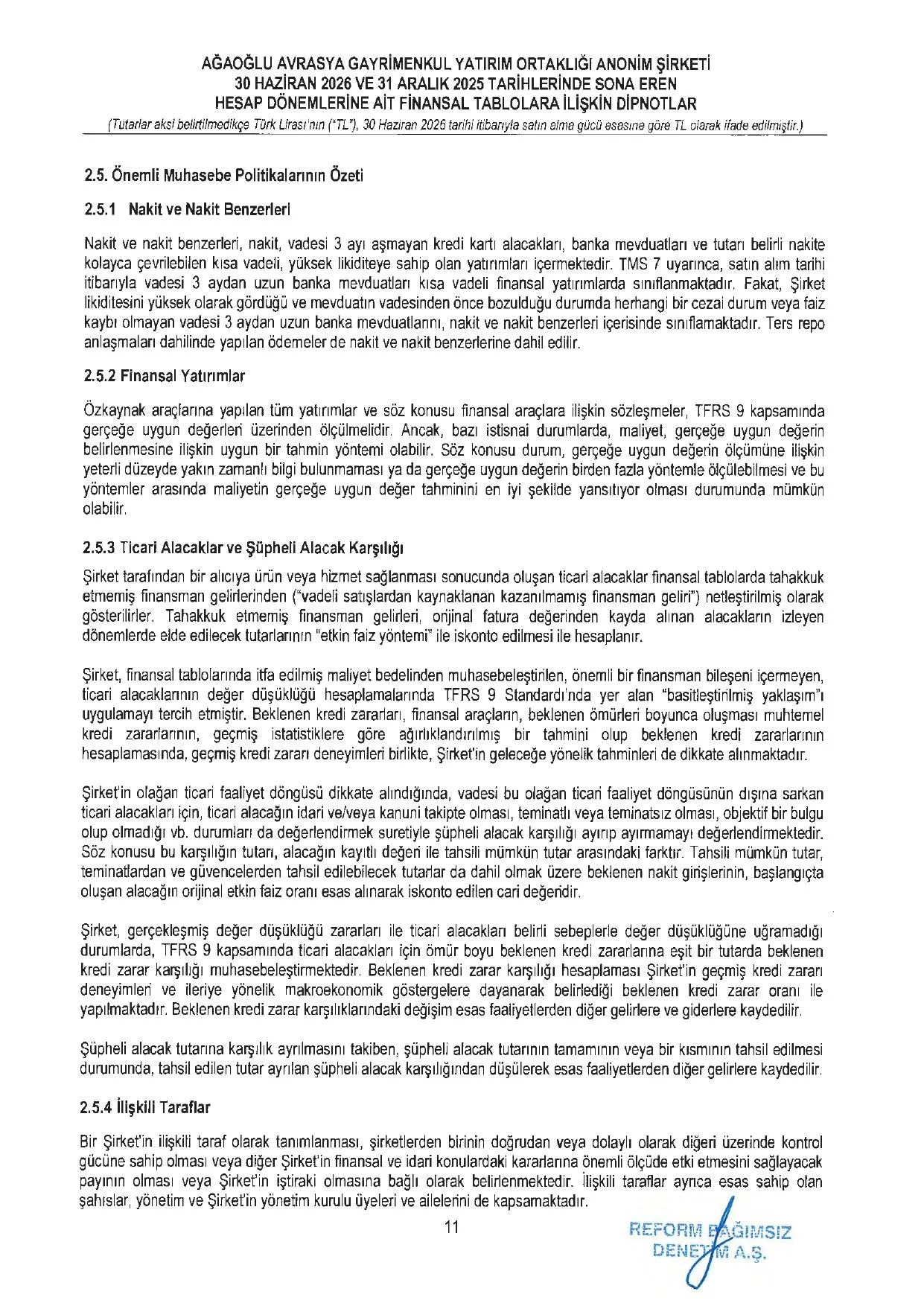 Aฤaoฤlu Avrasya 30.06.2026 Ara Dรถnem Baฤฤฑmsฤฑz Denetim Raporu.pdf โ sayfa 14