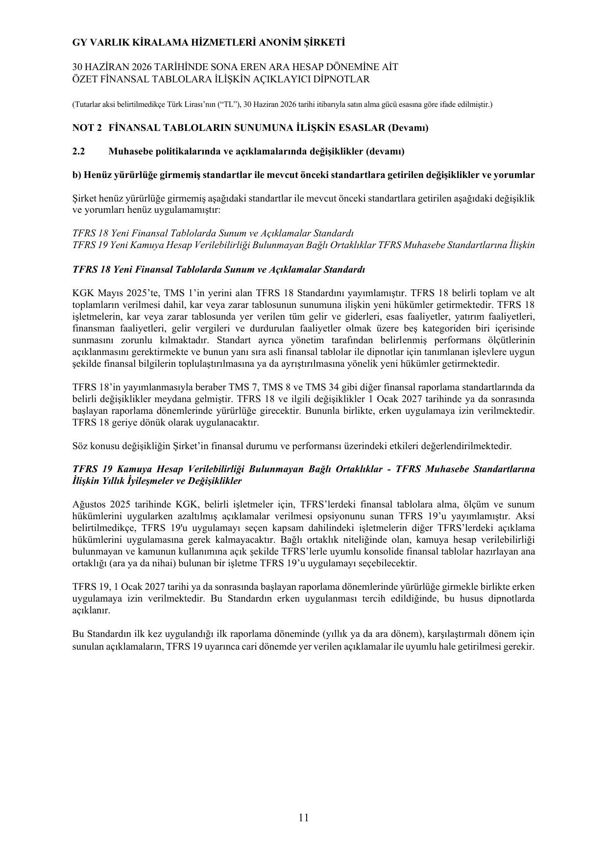 GY Varlık Kiralama Şirketi AŞ 30 Haziran 2026 Finansal Rapor.pdf — sayfa 14