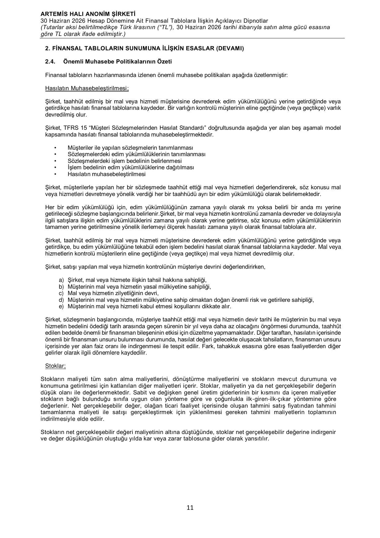 ARTEMฤฐS HALI A.ล. RAPOR 30.06.2026.pdf โ sayfa 14