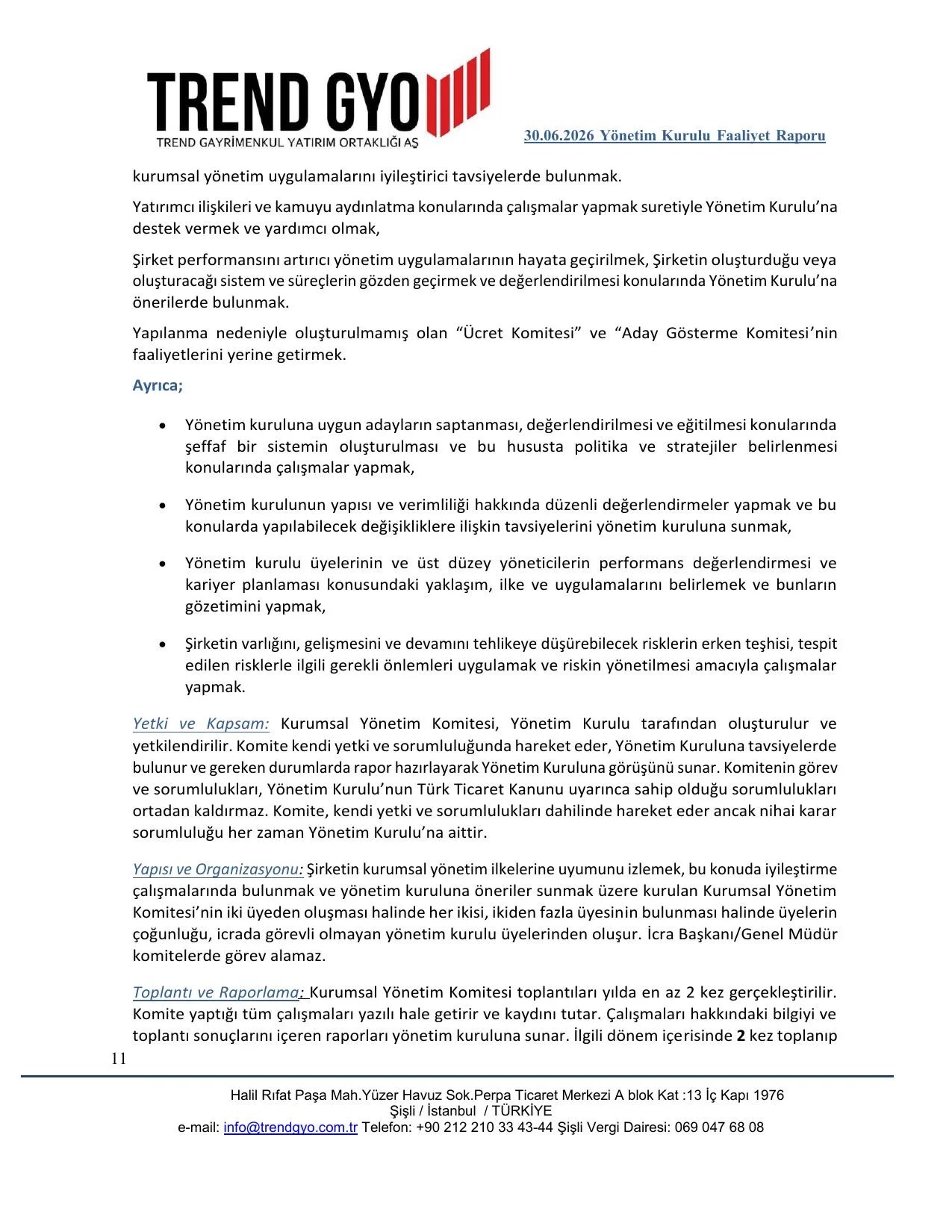 30 HAZİRAN 2026 YÖNETİM KURULU FAALİYET RAPORU.pdf — sayfa 11
