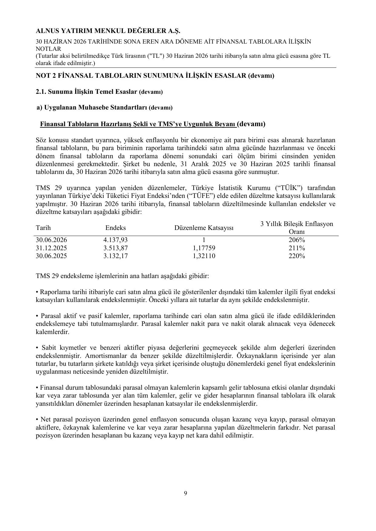 Alnus Yatฤฑrฤฑm Menkul Deฤerler A.ล. 30062026.pdf โ sayfa 12