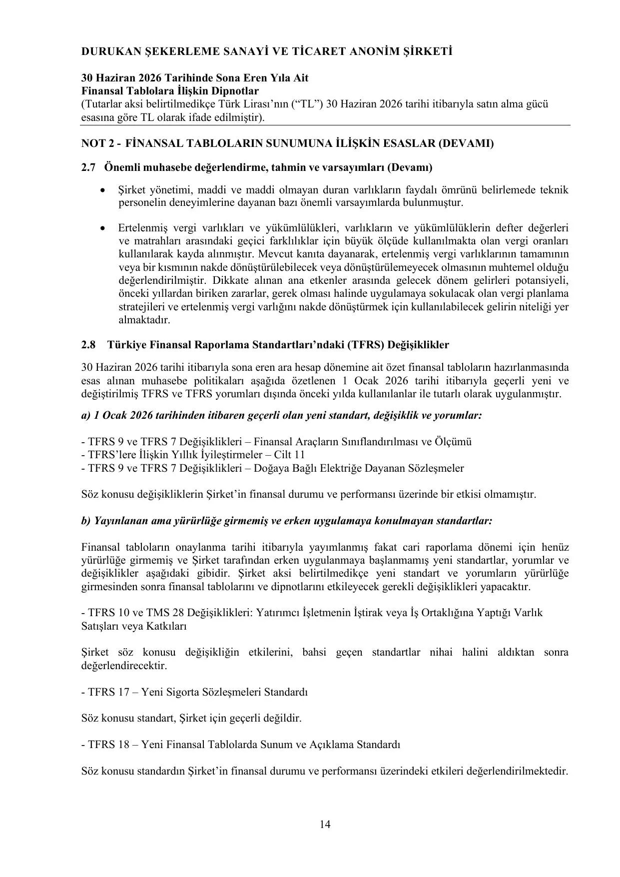 Durukan ลekerleme 30.06.2026 Baฤฤฑmsฤฑz Denetim Raporu.pdf โ sayfa 15