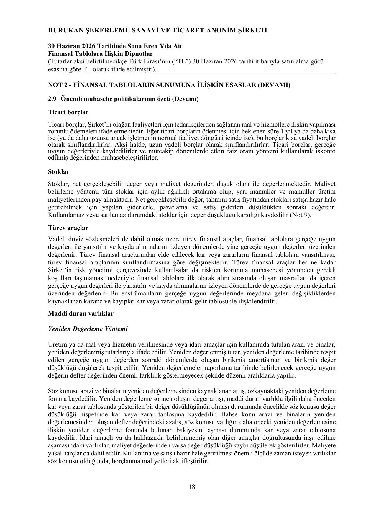 Durukan ลekerleme 30.06.2026 Baฤฤฑmsฤฑz Denetim Raporu.pdf โ sayfa 19
