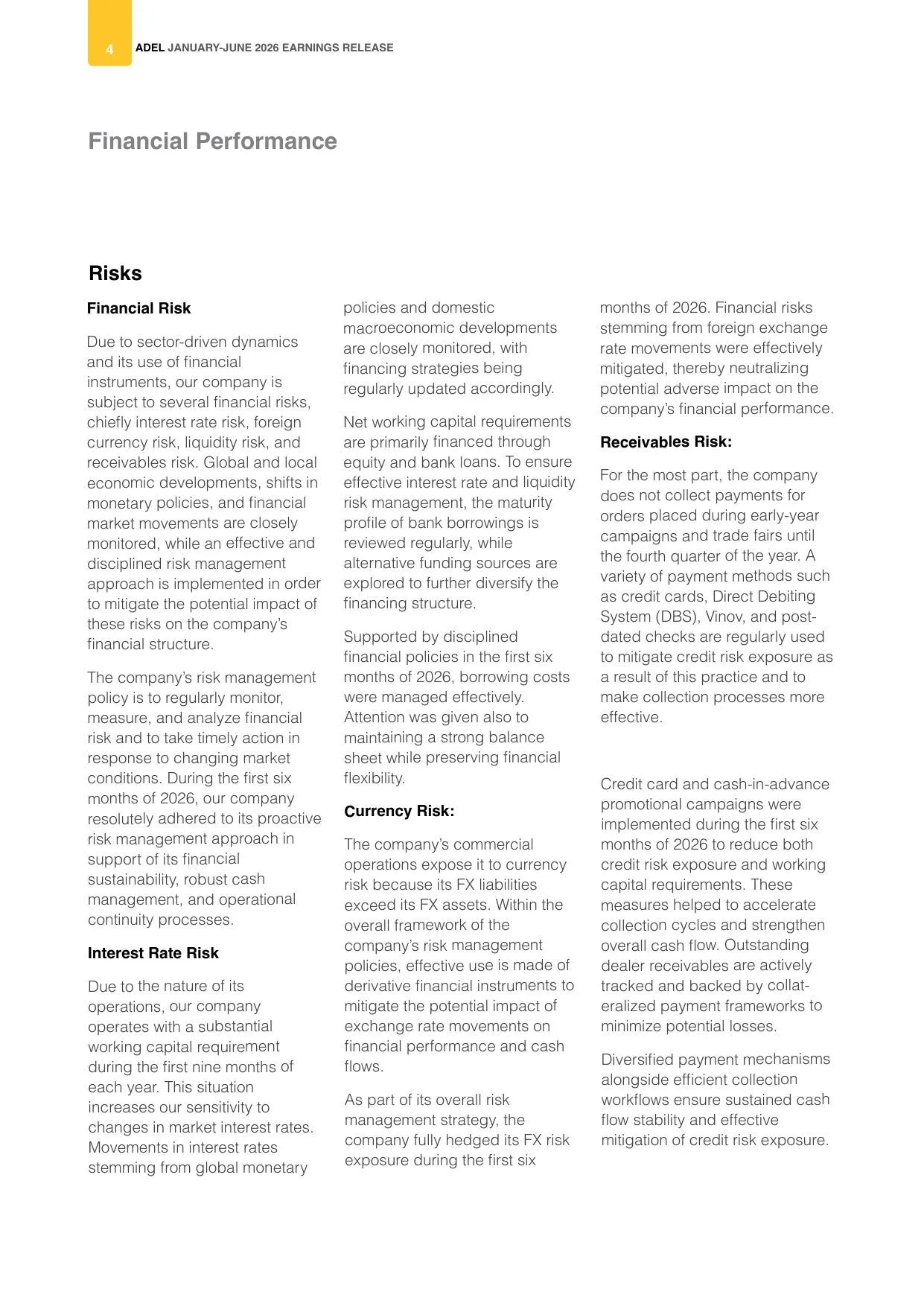 Adel Kalemcilik 30 June 2026 Earning Release.pdf — sayfa 4