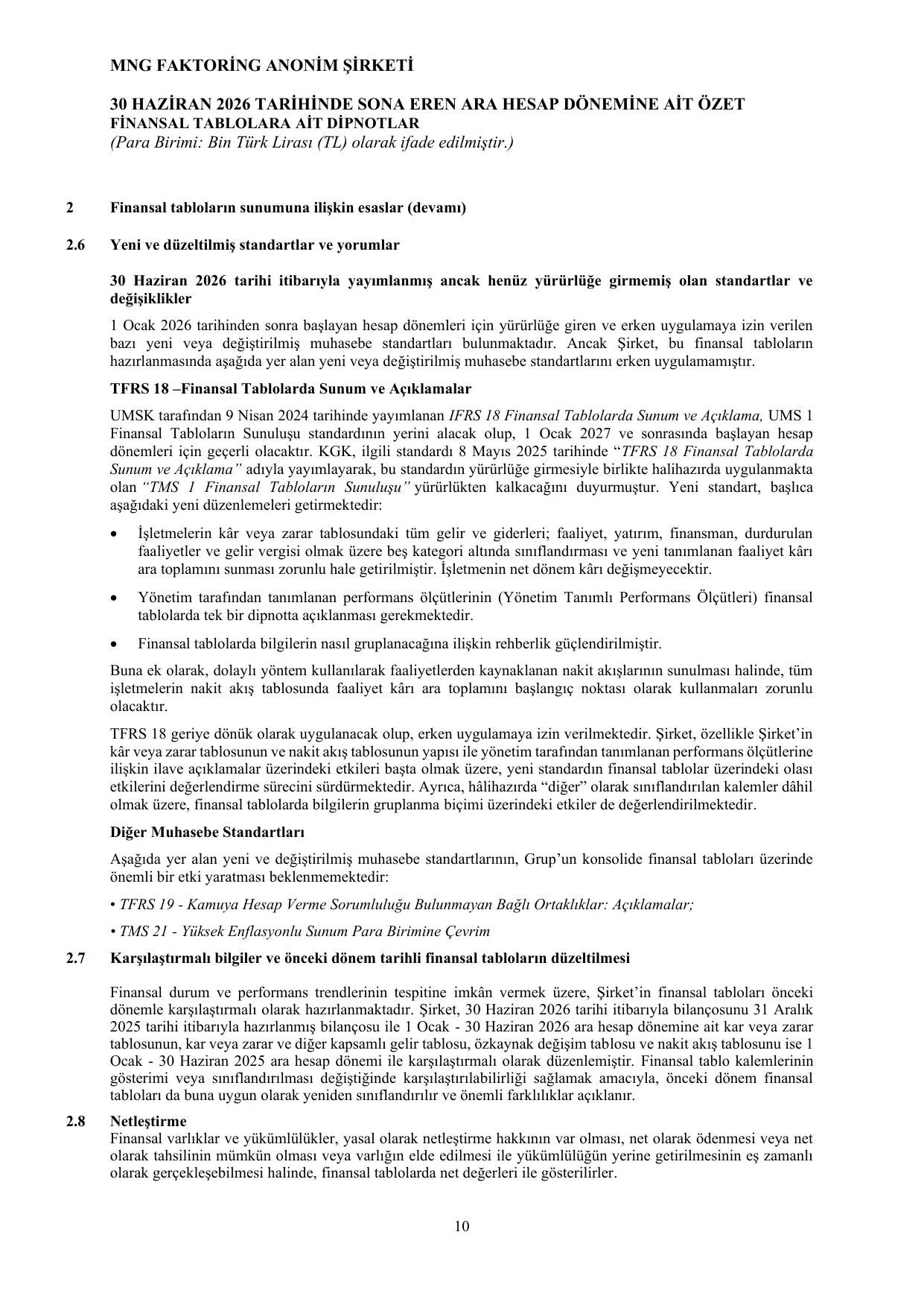 MNG Faktoring A.Ş. - BDDK Raporu - 30.06.2026 KPMG FİNAL v2.pdf — sayfa 14