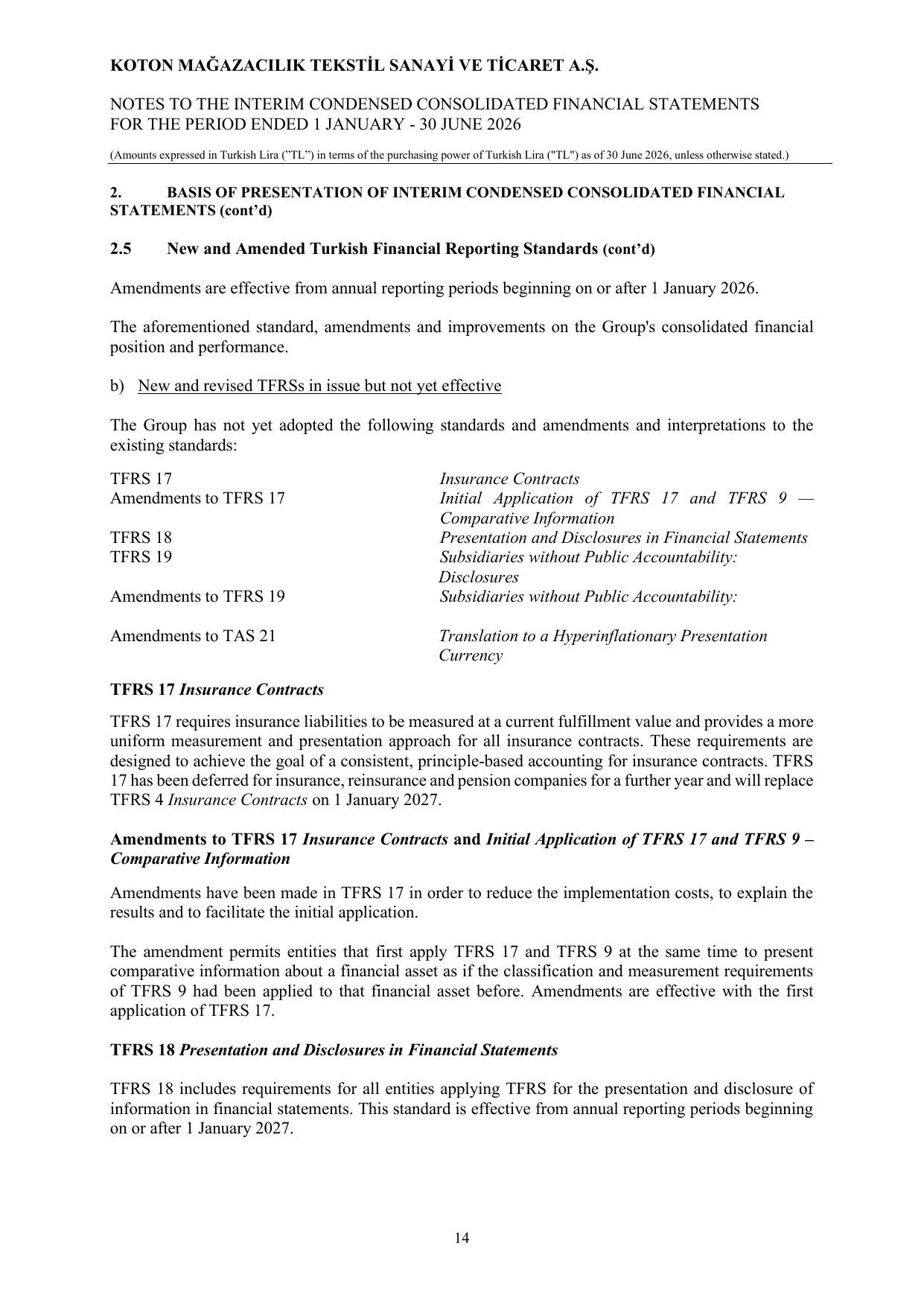 Koton 30.06.2026_Financial Statements and Notes.pdf โ sayfa 18