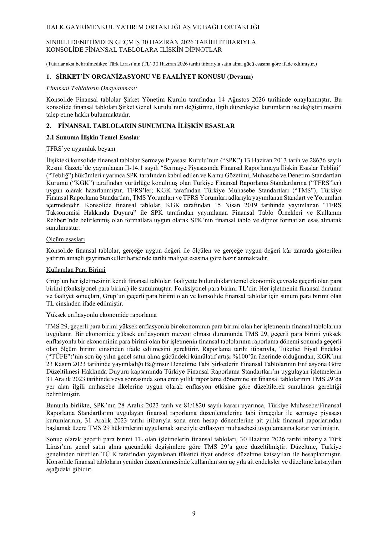Halk GYO 30.06.2026 Konsolide_Görüşlü.pdf — sayfa 13