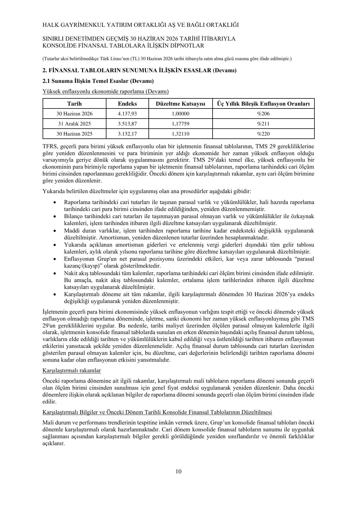 Halk GYO 30.06.2026 Konsolide_Görüşlü.pdf — sayfa 14