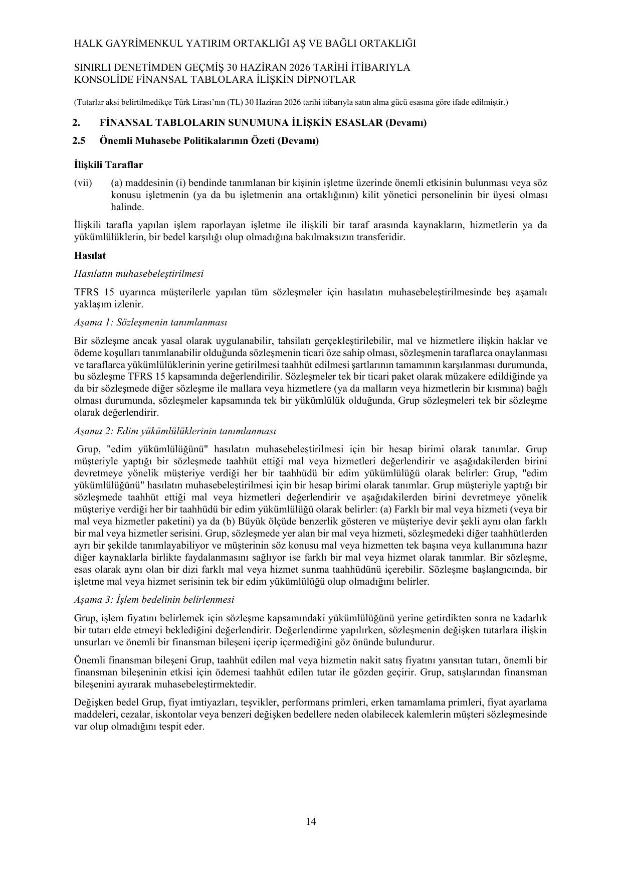Halk GYO 30.06.2026 Konsolide_Görüşlü.pdf — sayfa 18