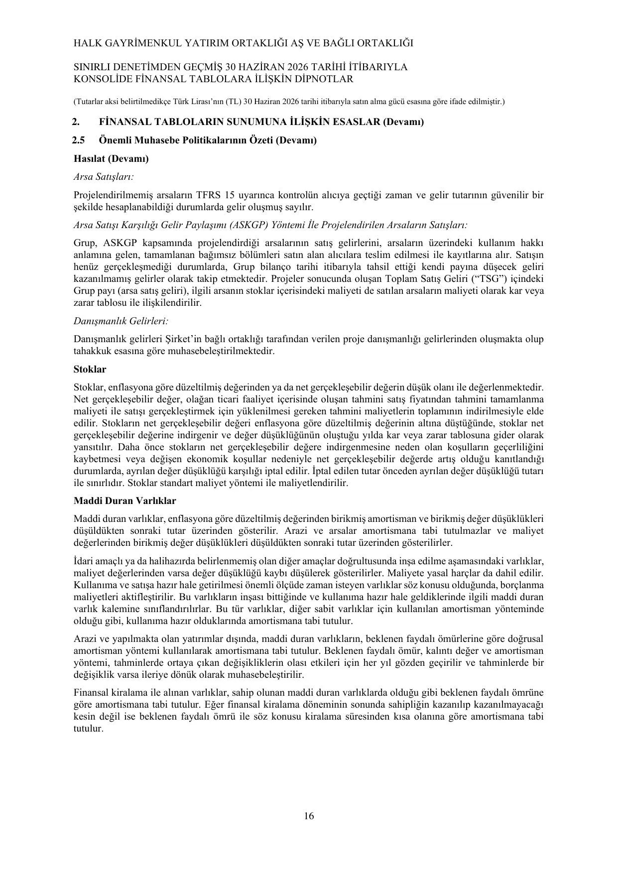 Halk GYO 30.06.2026 Konsolide_Görüşlü.pdf — sayfa 20