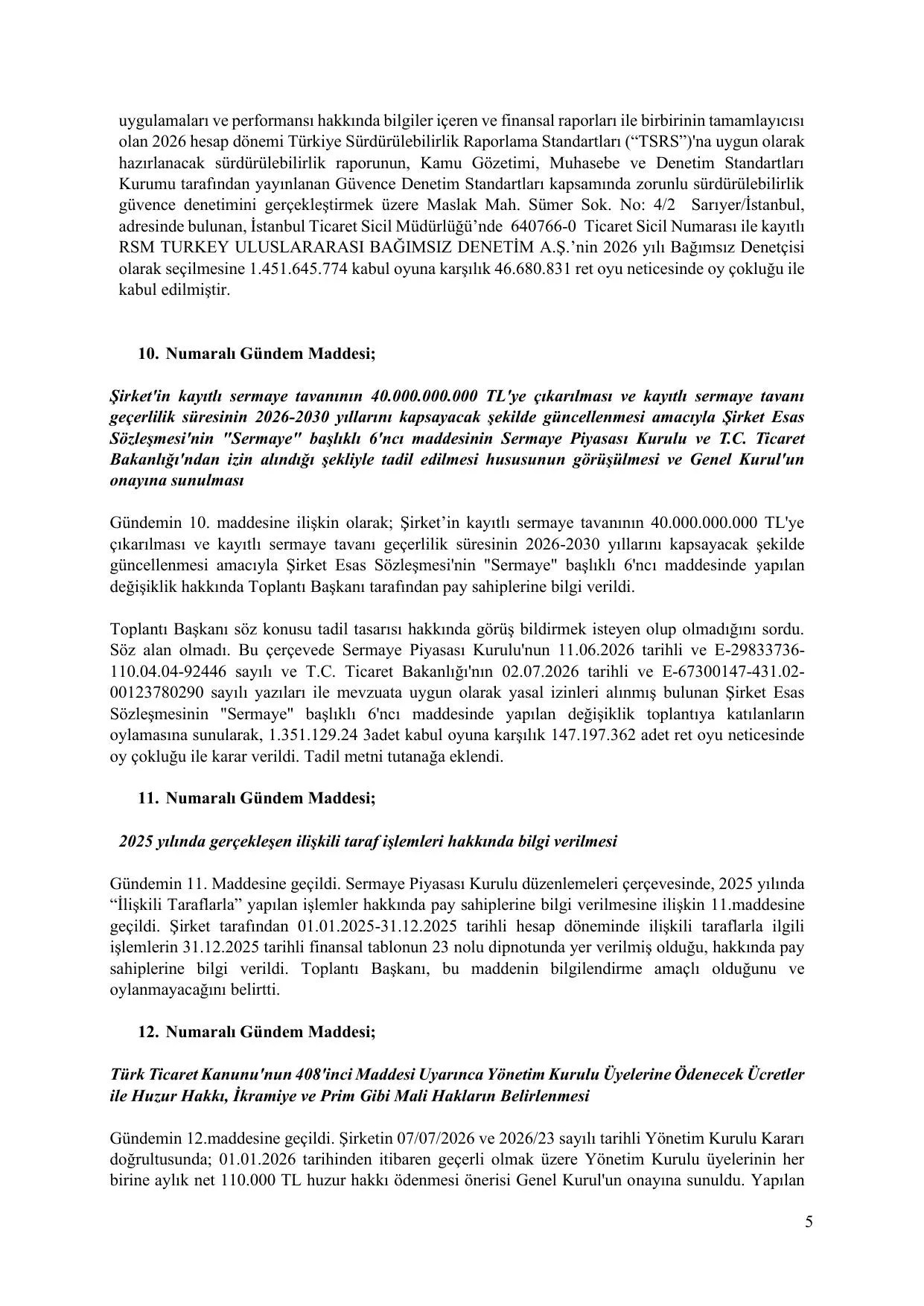 Astor Enerji A.ล Olaฤan GK Toplantฤฑ Tutanaฤฤฑ 07.08.26-KAP.pdf โ sayfa 5