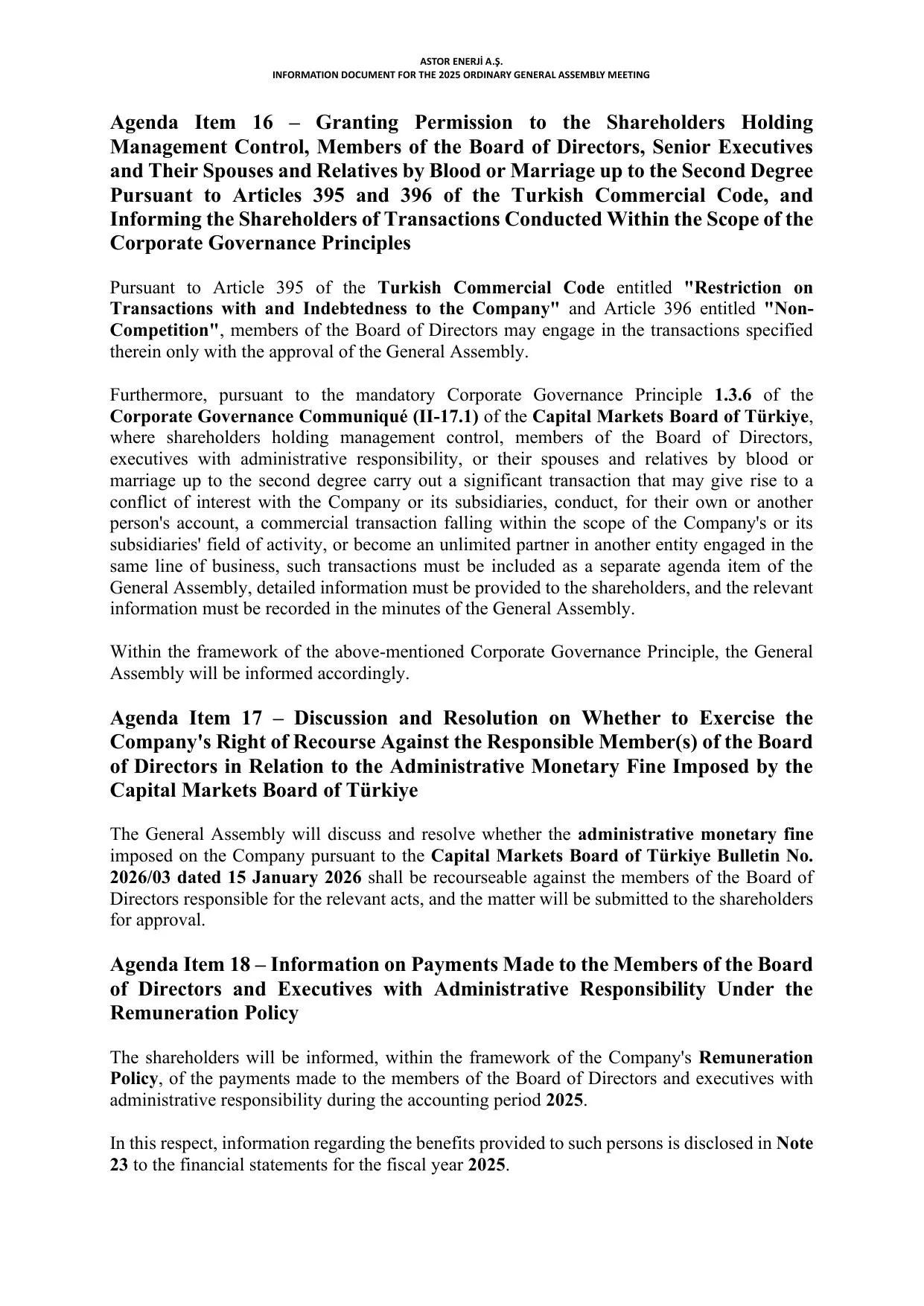 Kap -ASTOR ENERJฤฐ A.ล BฤฐLGฤฐLENDฤฐRME DOKรMANI 2025_ENG.pdf โ sayfa 11