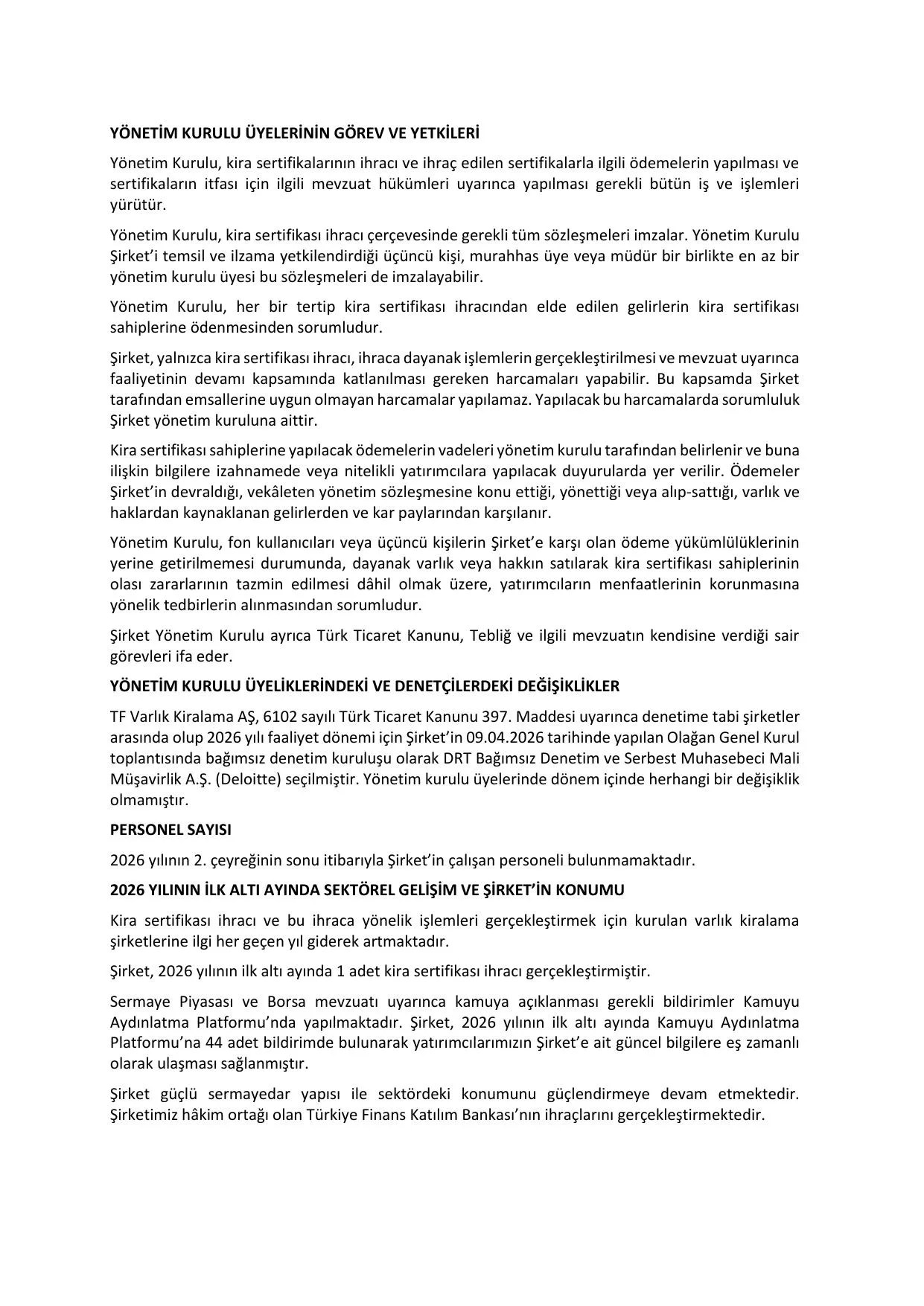 TF Varlık Kiralama 2026-Q2 Faaliyet Raporu.pdf — sayfa 7