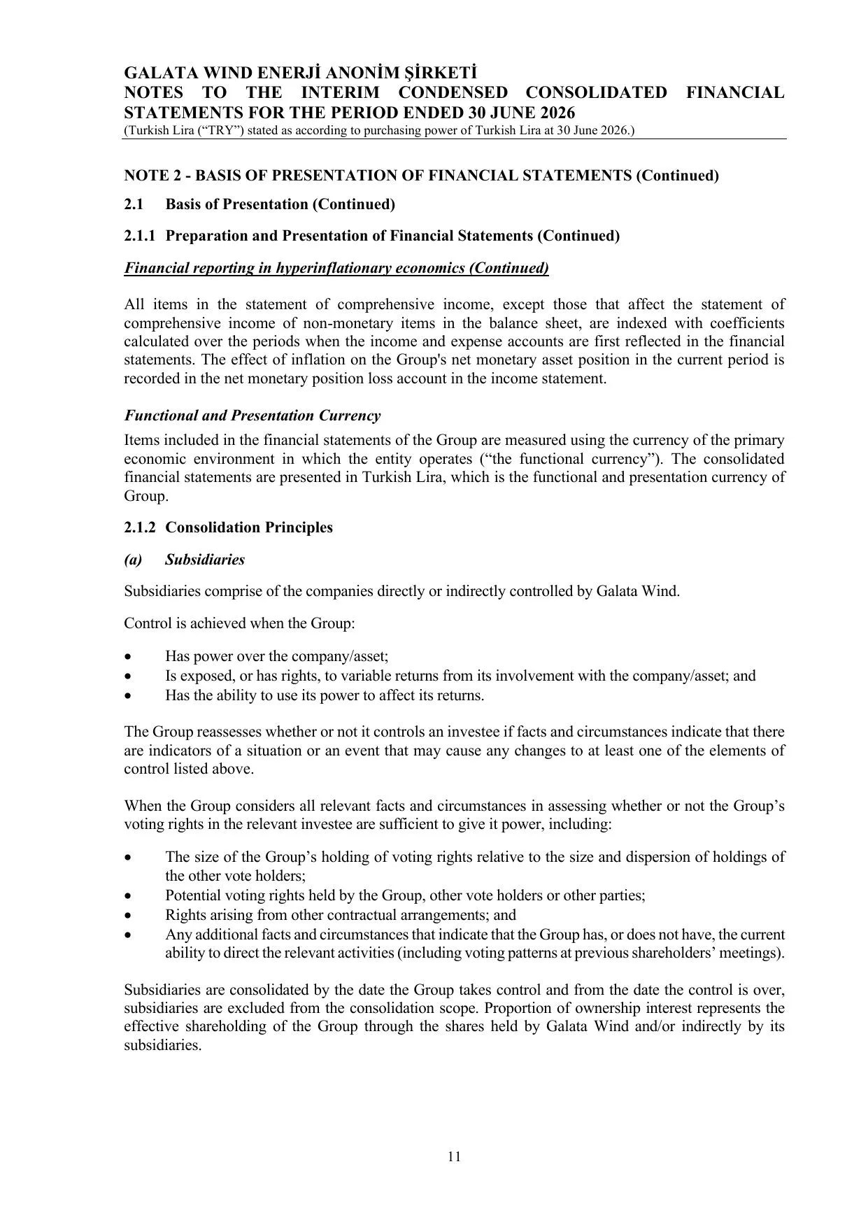 Galata Wind Enerji A.ล. - 30.06.26-ENG.pdf โ sayfa 14