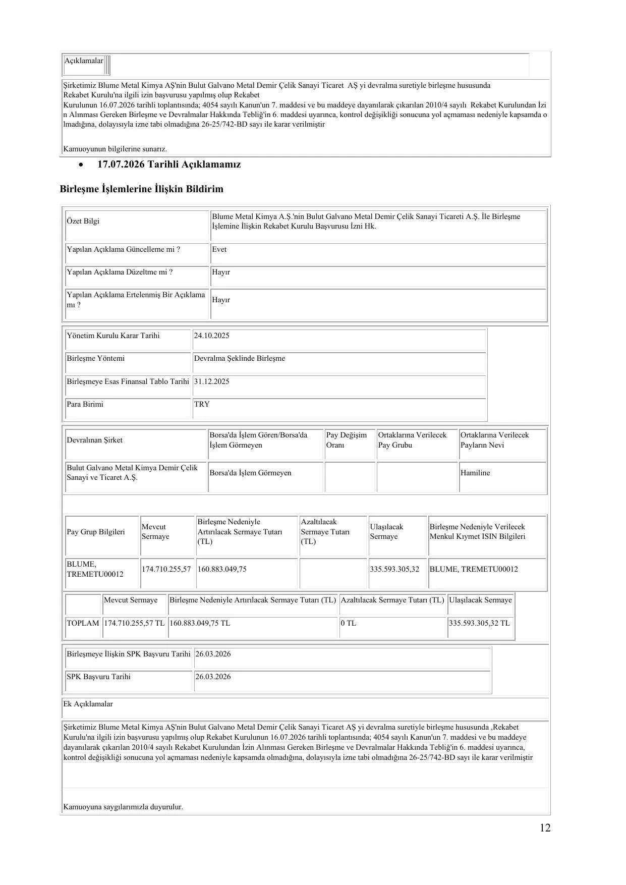 BLUME FAALฤฐYET RAPORU 01 01 2026-30.06.2026.pdf โ sayfa 13