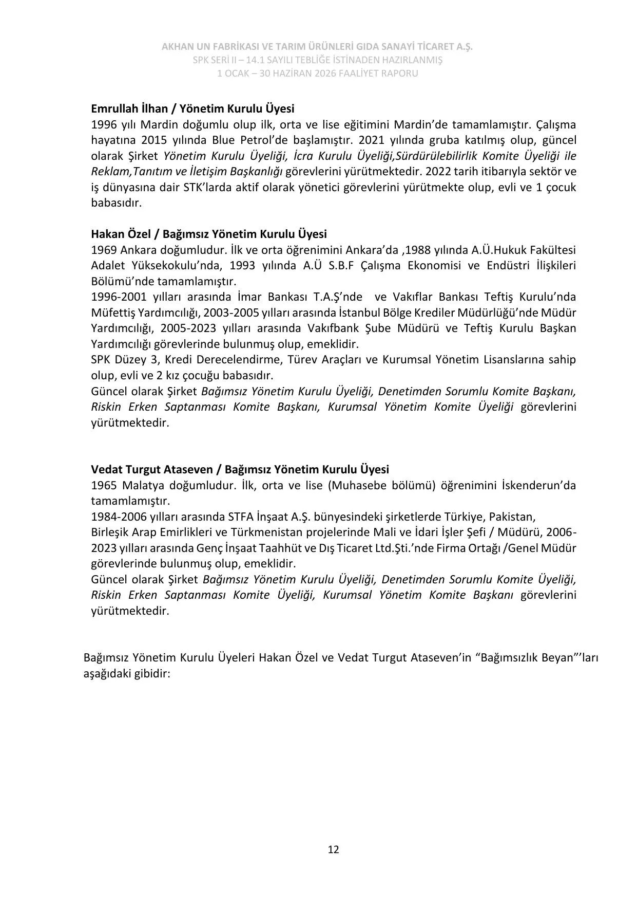 Akhan Un 30.06.2026 Faaliyet Raporu.pdf — sayfa 14