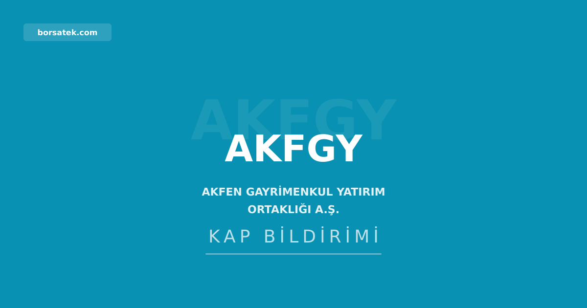 Akfen GYO'nun Bodrum Loft devri iรงin SPK'dan onay Borsatek