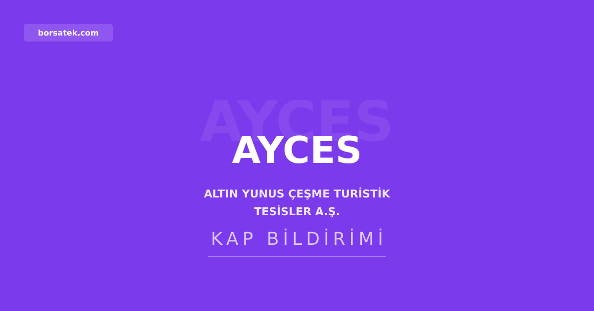Altın Yunus Çeşme'nin net dönem zararı 97 milyon TL'ye yükseldi Borsatek