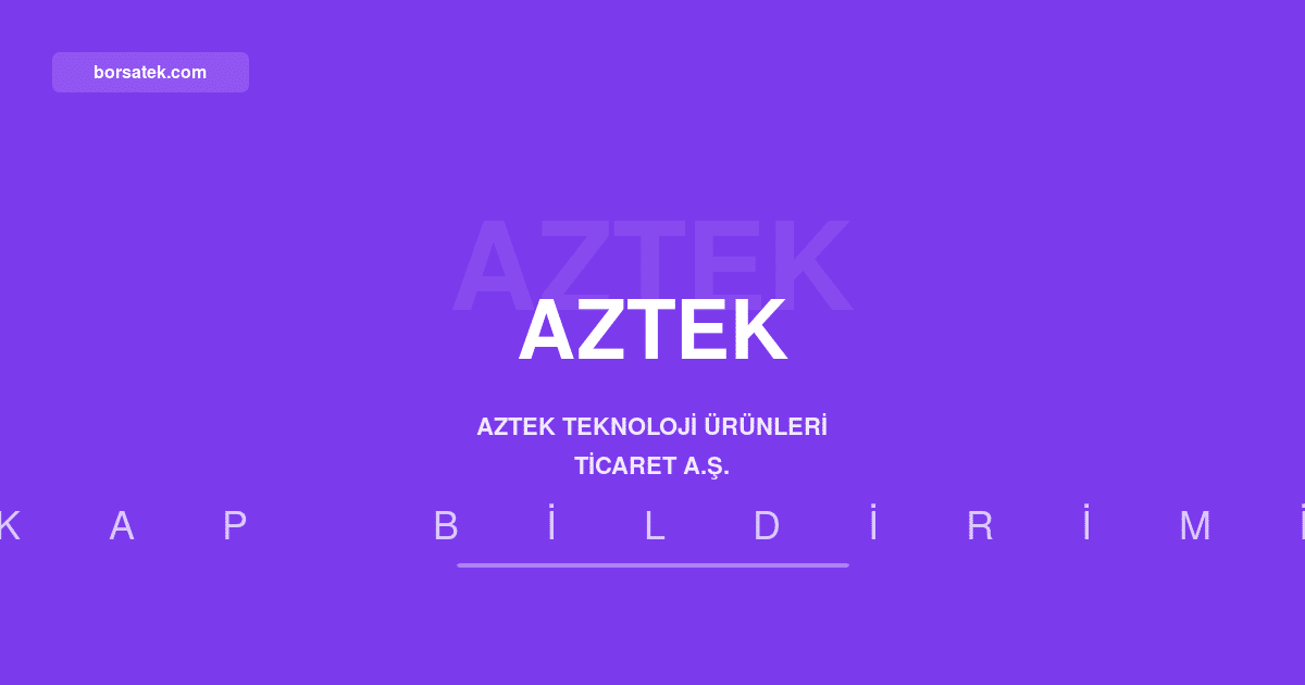Aztek Teknoloji'de hasฤฑlat ve kรขr geriledi, net zarar 328,6 milyon TL oldu Borsatek