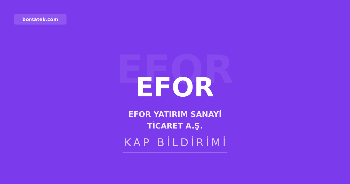 Efor Yatฤฑrฤฑm Rize'de yeni ลube aรงtฤฑ Borsatek