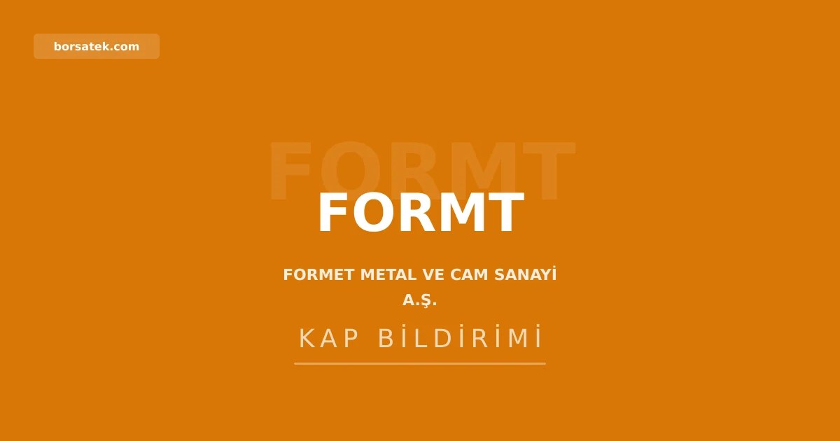 Formet Metal, Proline Sandalye'nin yüzde 52 hissesini 330 milyon TL'ye aldı Borsatek