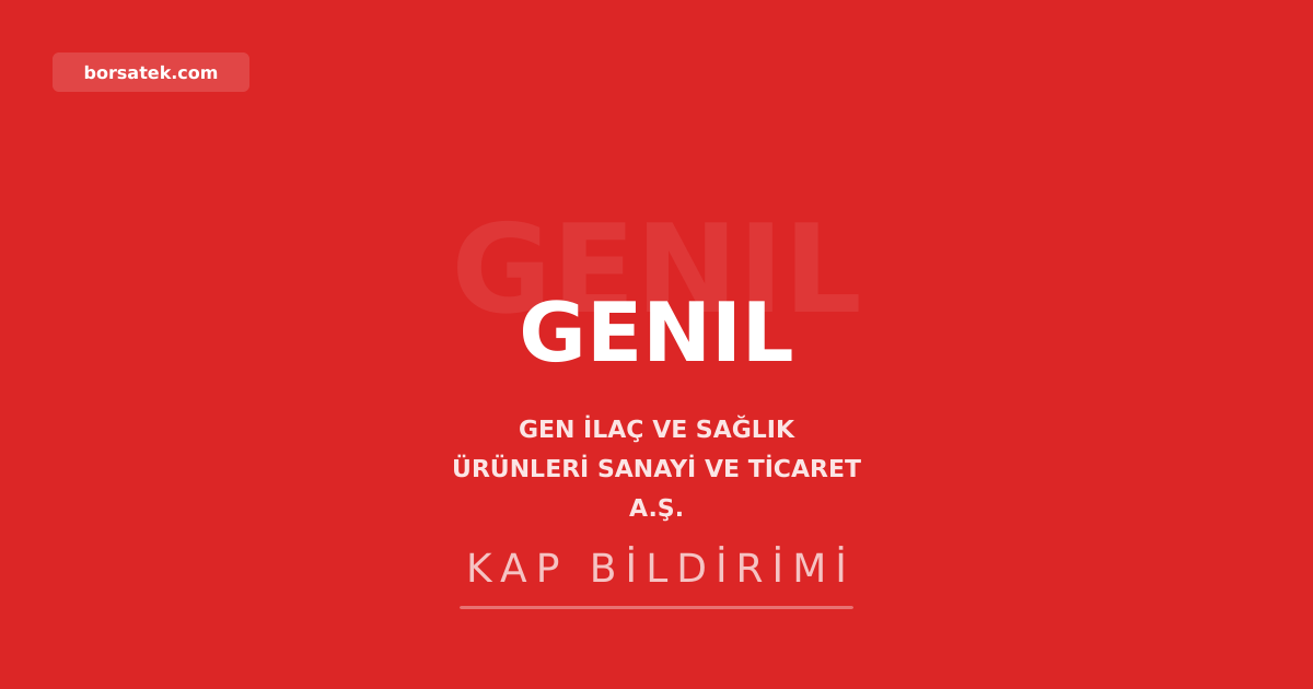 GEN ฤฐlaรง'ฤฑn Parkinson ilacฤฑ SUL-238 iรงin Faz II klinik araลtฤฑrmasฤฑnda ilk hastaya tedavi baลlandฤฑ Borsatek