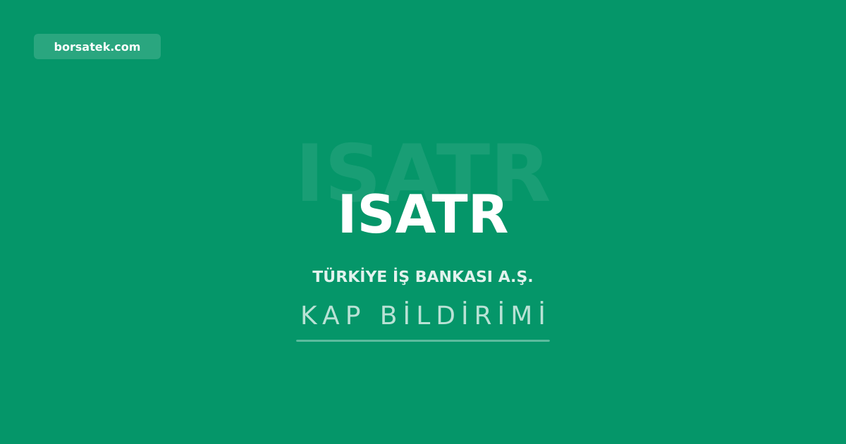 İş Bankası'ndan yatırım fonu katılma belgesi sahiplerine kaydileştirme uyarısı Borsatek