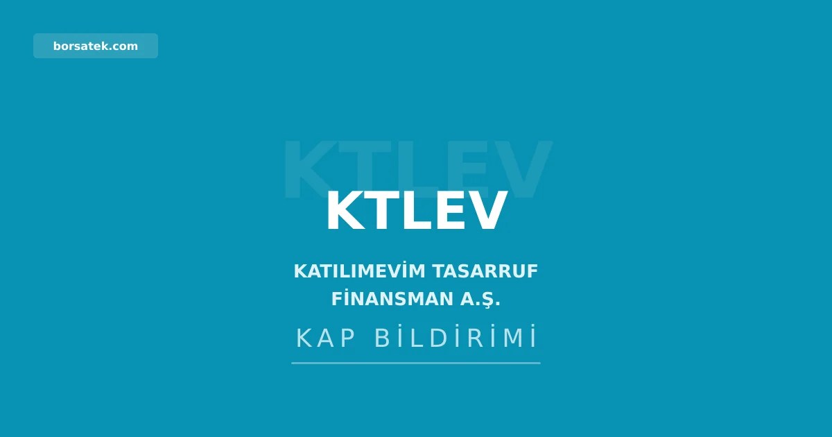 Katฤฑlฤฑmevim'in Haziran ayฤฑ sรถzleลme bรผyรผklรผฤรผ 39,6 milyar TL oldu Borsatek