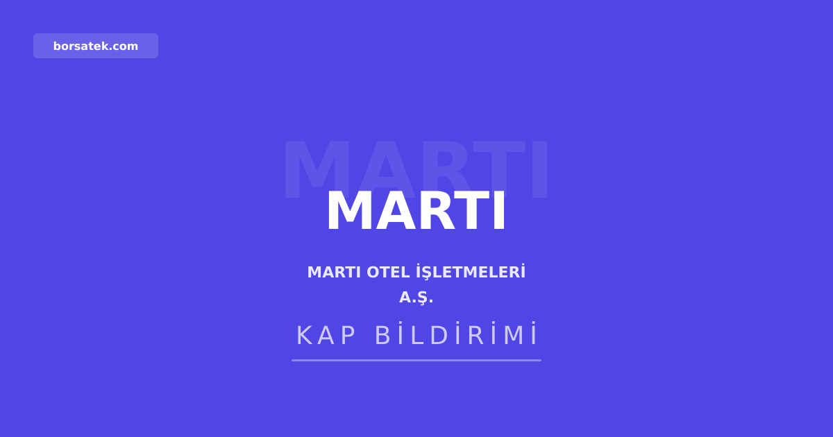 Martı Otel'de yönetim kurulu adayları belirlendi Borsatek