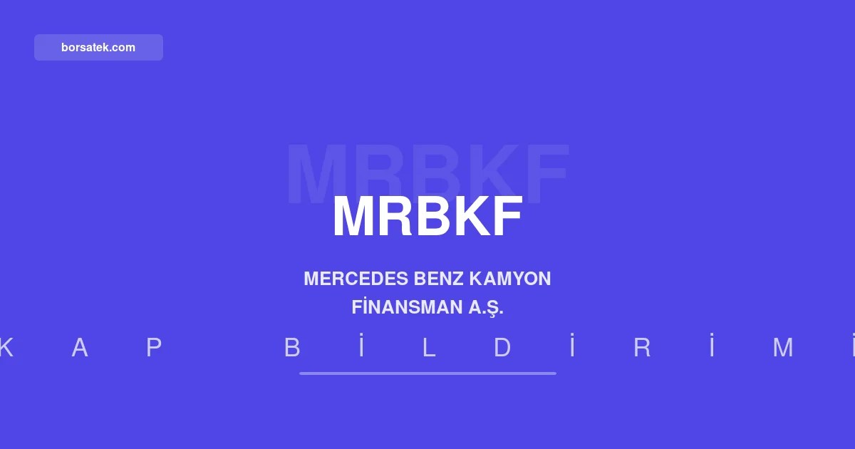Mercedes Benz Kamyon Finansman'ฤฑn toplam varlฤฑklarฤฑ 65,4 milyar TL'ye ulaลtฤฑ Borsatek