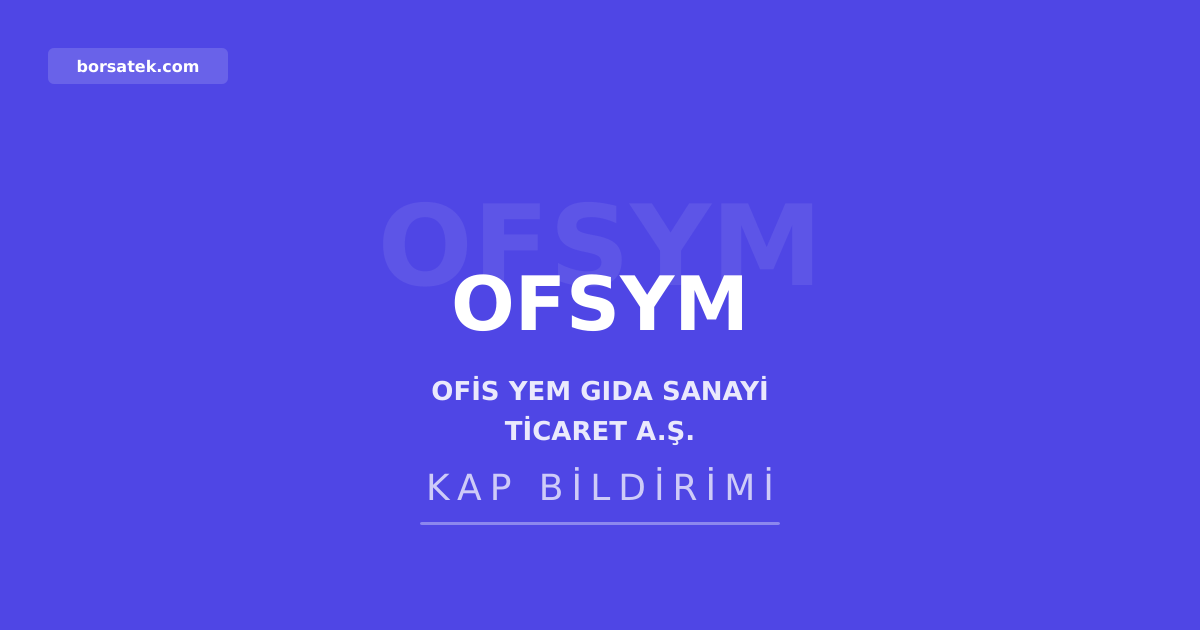 Ofis Yem'in Samsun tesisindeki silo yatırımı için inşaat ruhsatı alındı Borsatek