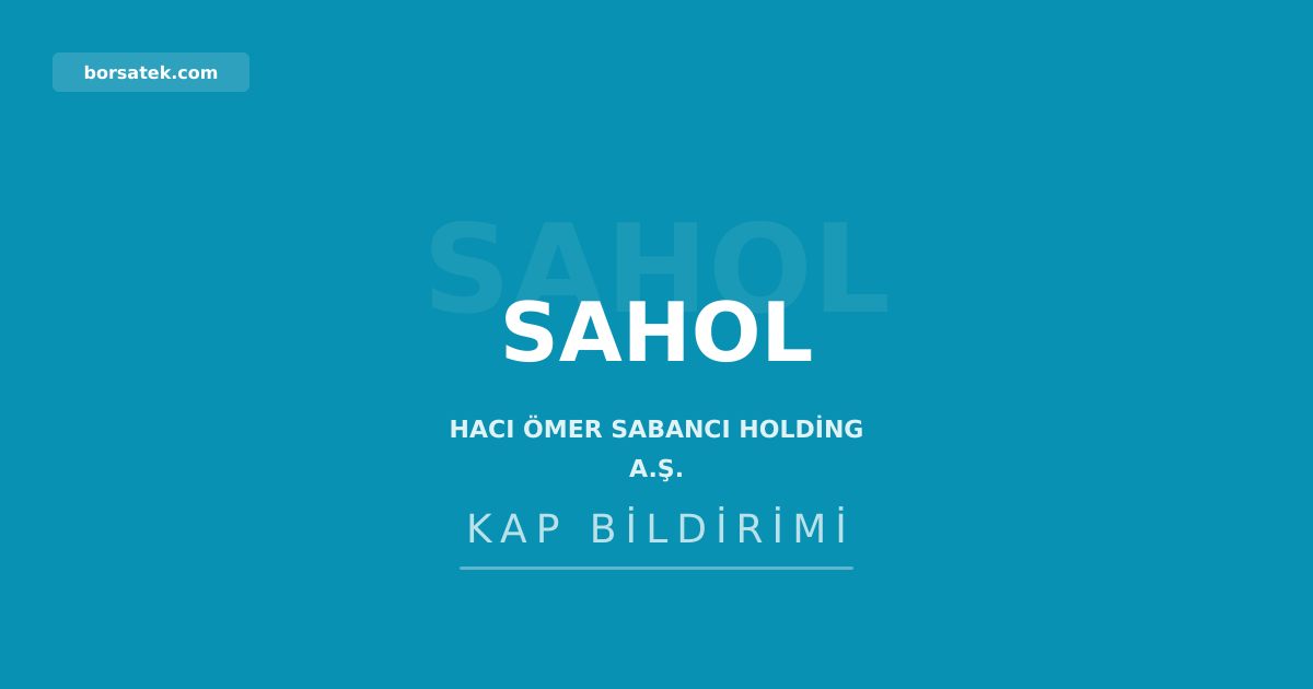 Sabancฤฑ Holding'de รผst dรผzey yรถnetim deฤiลikliฤi Borsatek