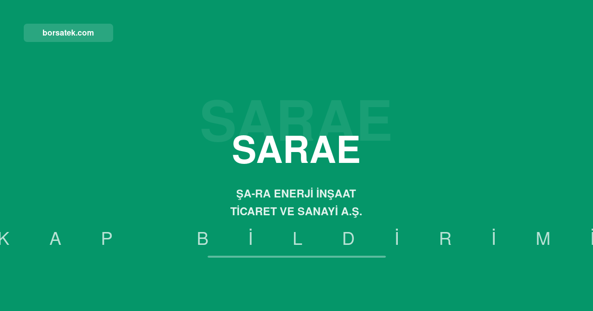 ลa-Ra Enerji'nin esas sรถzleลmesinde yรถnetim ve sermaye yapฤฑsฤฑ gรผncellendi Borsatek