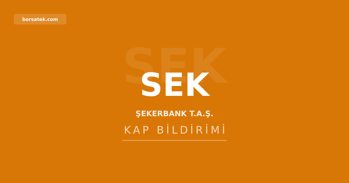 ลekerbank'a 350 milyon dolarlฤฑk yeลil tahvil ihracฤฑ iรงin SPK onayฤฑ Borsatek